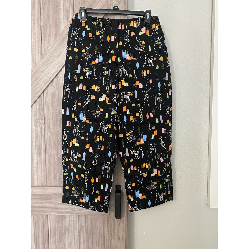 Talbots Paris print capri pant size 6